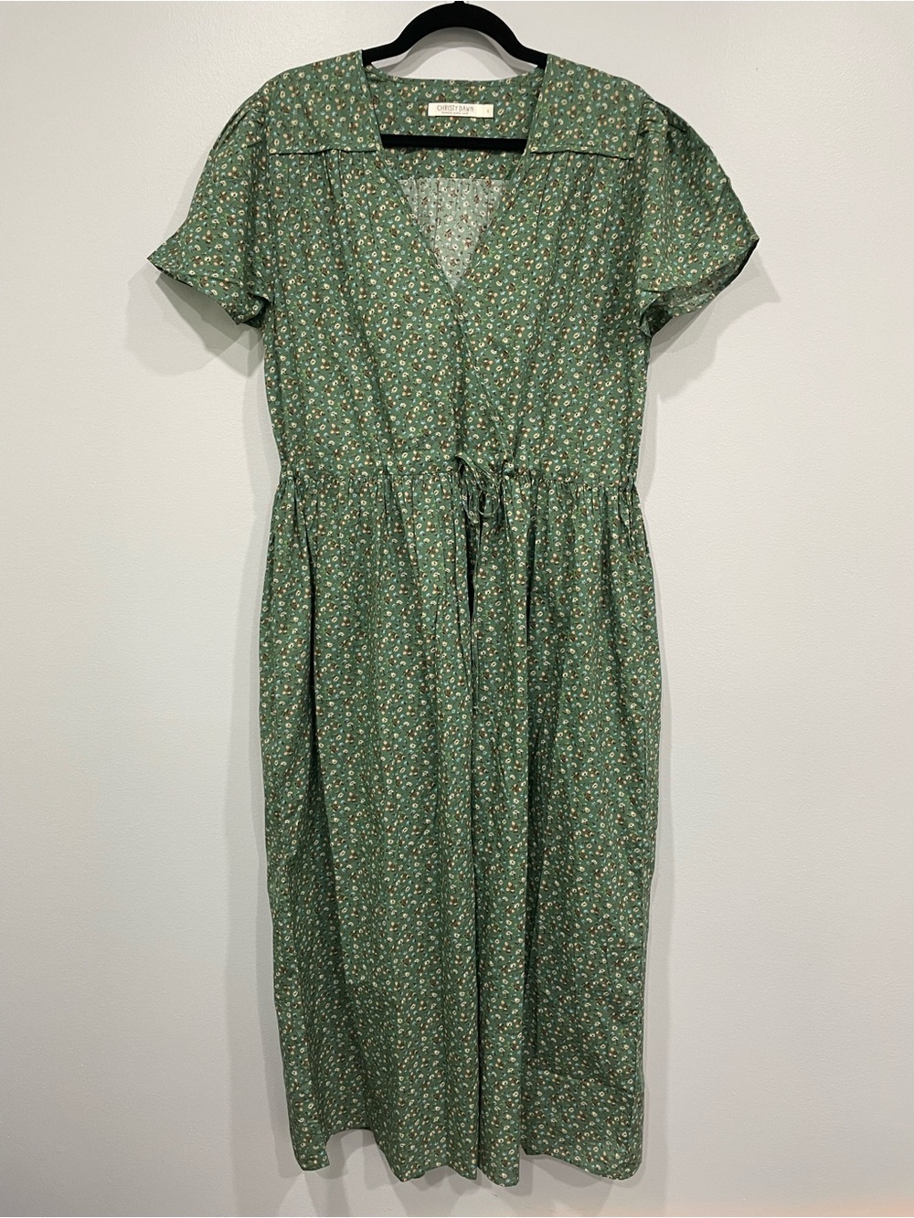 Christy Dawn Green Floral Wrap Dress - Picture 12 of 13